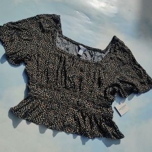 Flutter Sleeve Floral Top